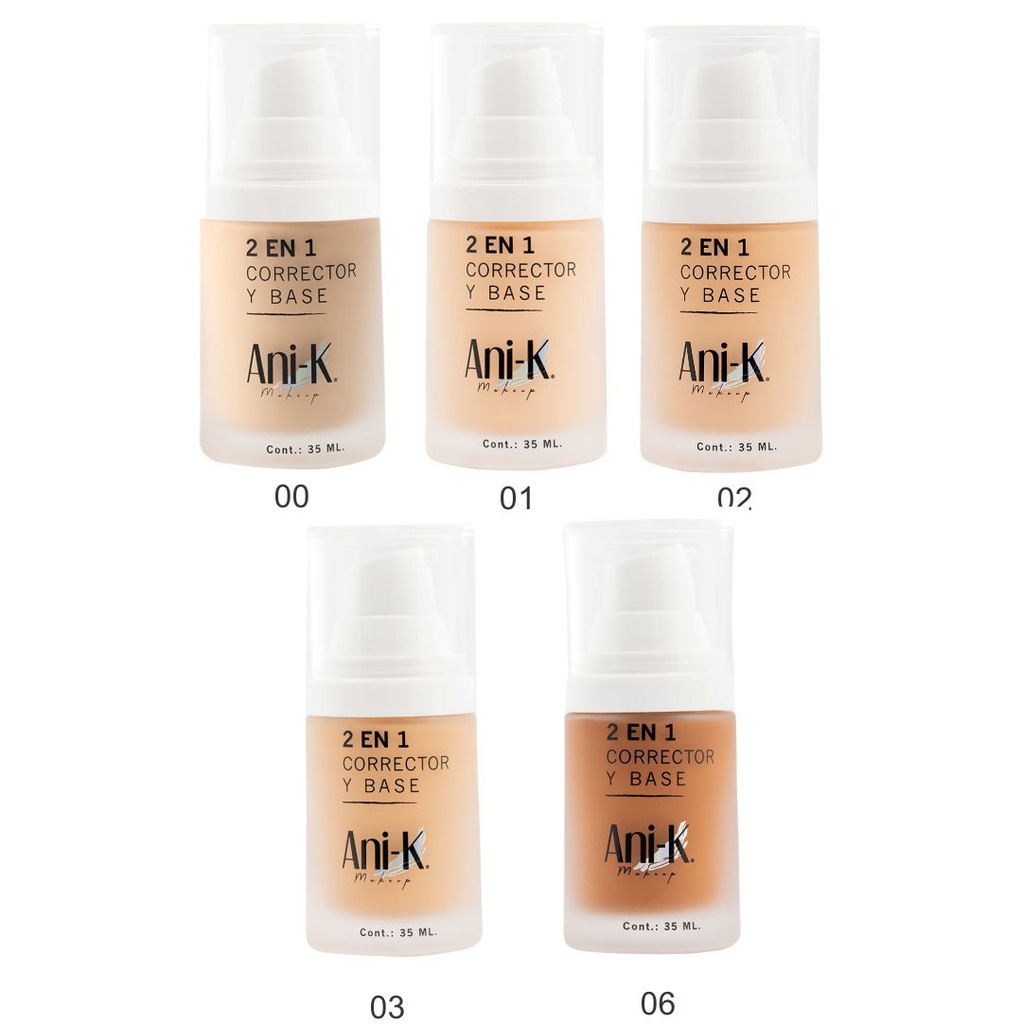 Base 2en1 Corrector y Base Ani-k