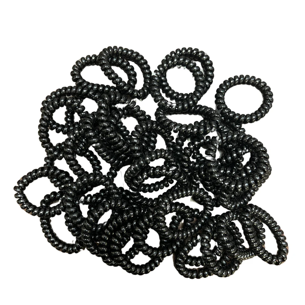 Carton Moñas Resortes Negras  x4 Yineijia