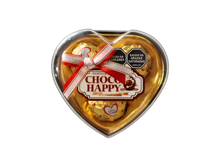  Estuche Corazón Chocolate Choco Happy X3