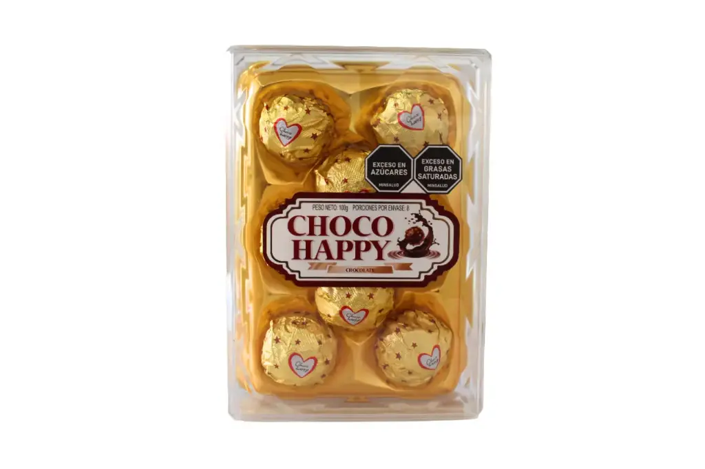 Chocolates Estuche Cuadrado Choco Happy X8
