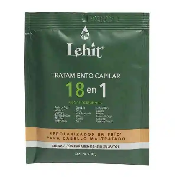 [7703143320211] Tratamiento Capilar 18 en 1 Lehit Sachet 30g