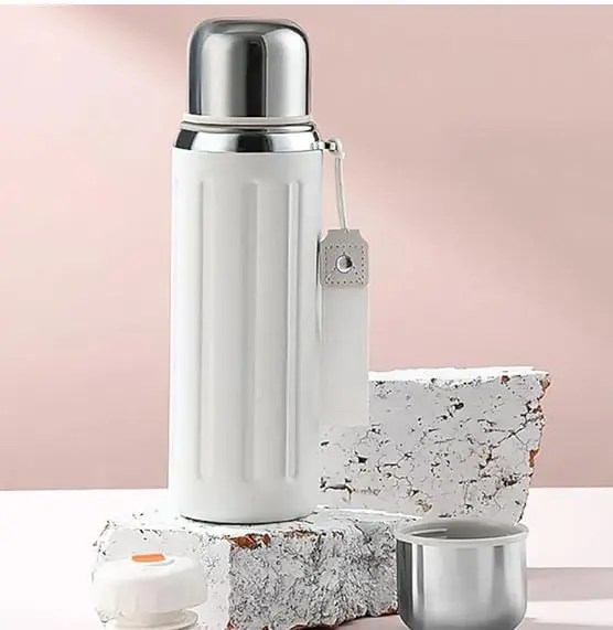 Termo Acero Inoxidable Blanco 800ML