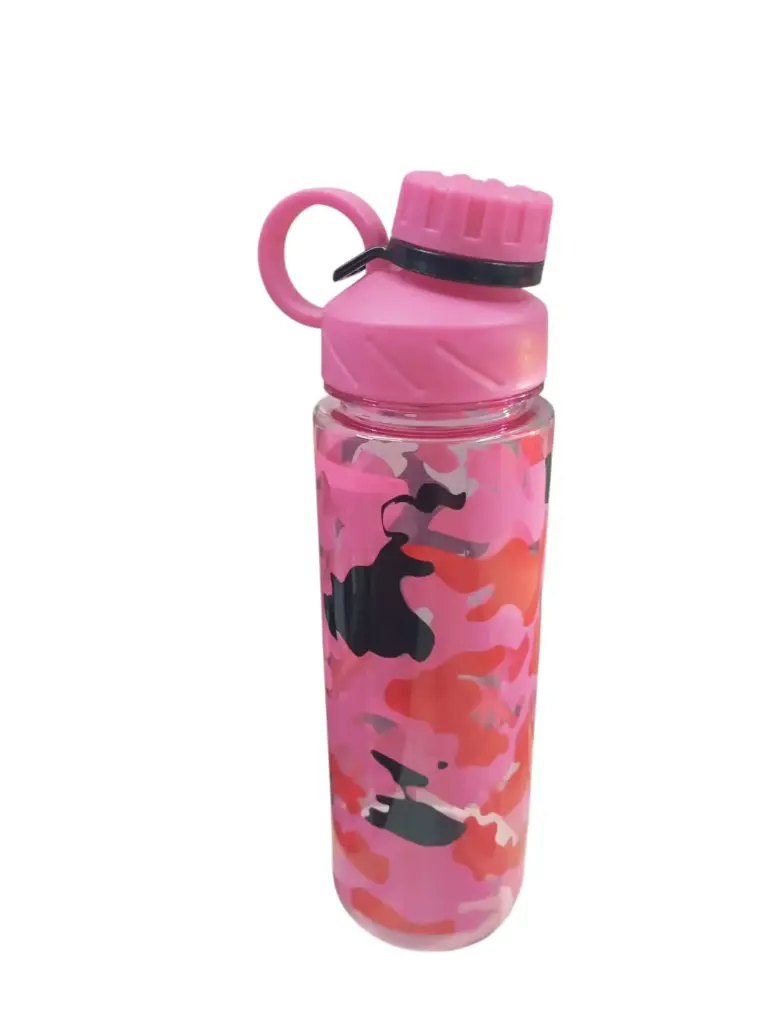 Termo Plástico Camuflado Rosa 850ML