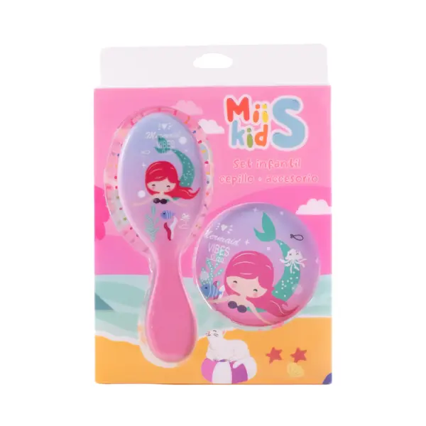 Set De Cepillo Y Espejo Sirenita Miis Kids