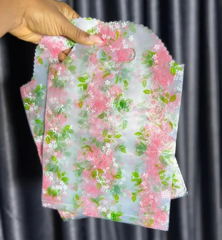 Bolsa Plastica Rosas Grande