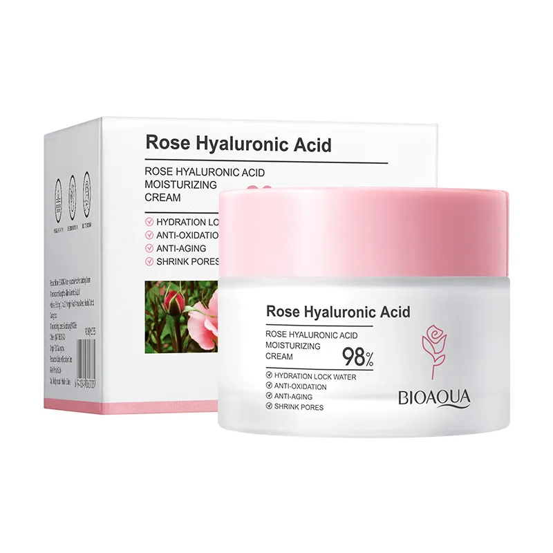 Crema Facial Rosas y Acido Hialurónico Bioaqua 