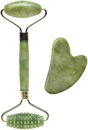 Set De Guasha Y Jade Facial Roller Facial 