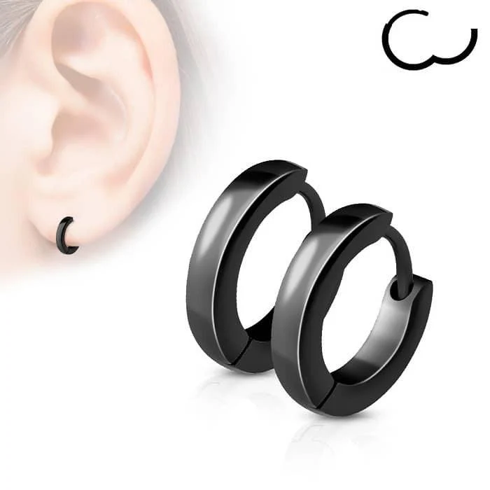 Candongas Piercing Huggies En Acero