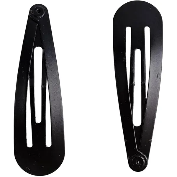 Pinza Tik Tak Negras Pequeñas Par Sencillas 