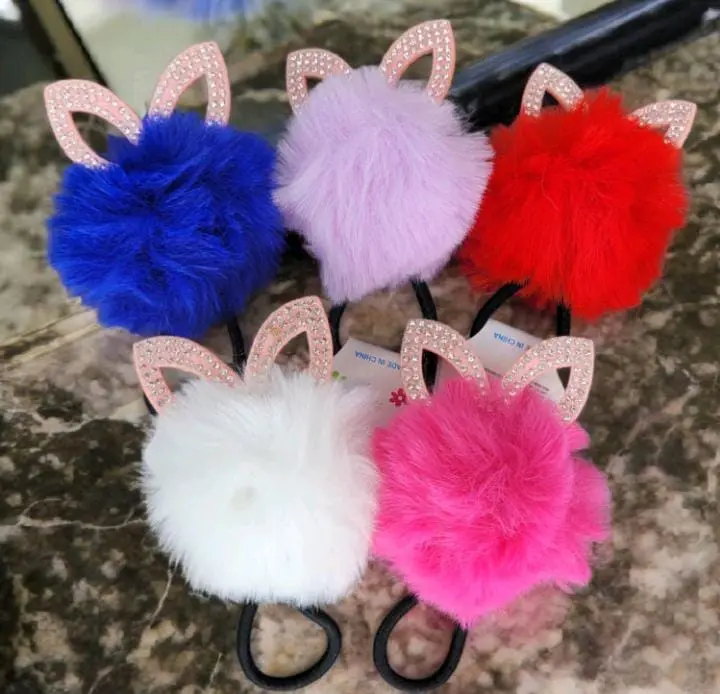 Moña Resorte Pompón Gato