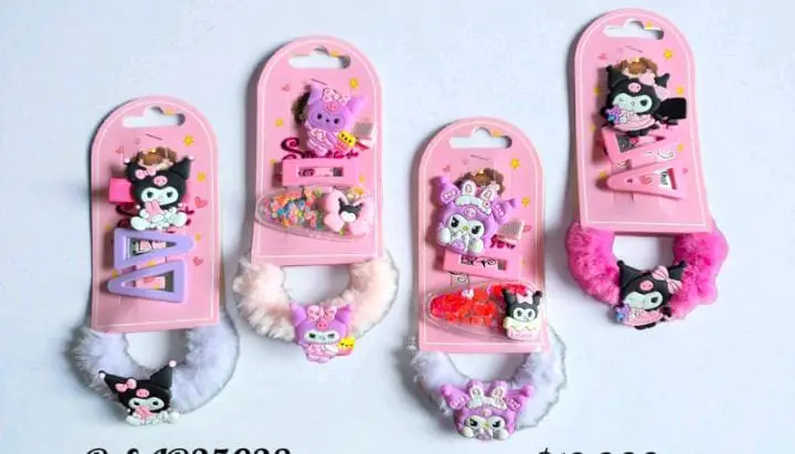 Set De Pinzas Y Moñas Kurumi