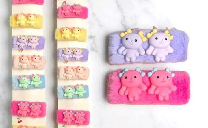 Pinza Tik tak Peluche Conejo Flor 