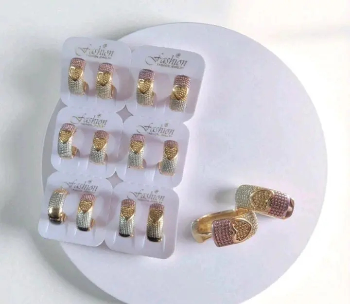 Candonga Acero Pequeña Corazón Tricolor Ref. 011