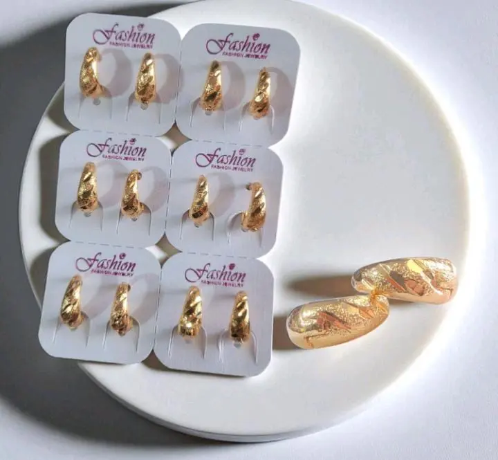 Candonga En Rodio Pequeña Dorada Tejido Anillo Ref. 077