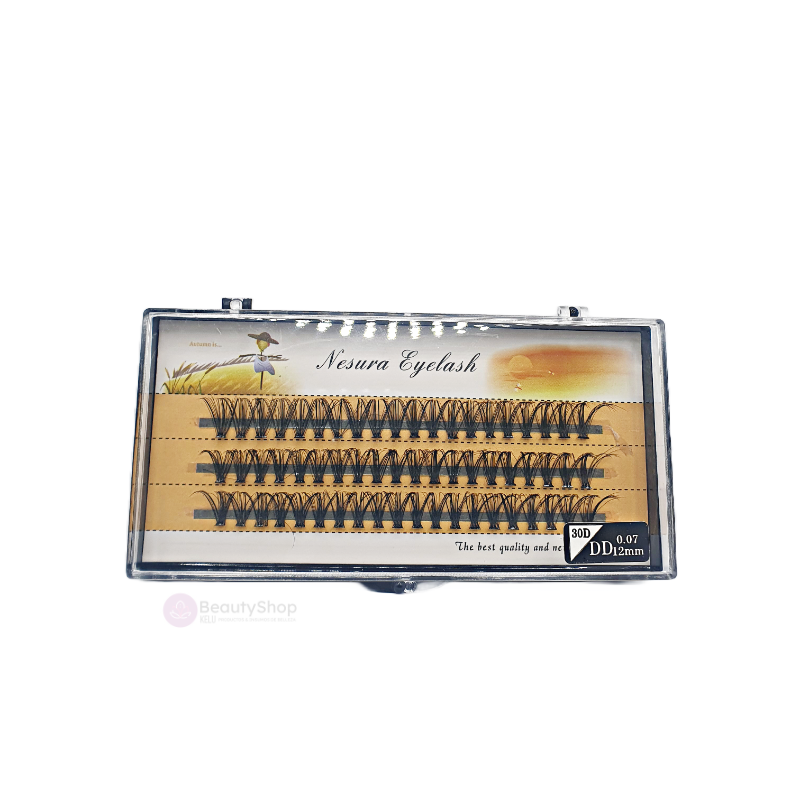 [7702202523105] Pestañas Punto a Punto Efecto Pestañina 10mm 12mm 14mm Nesura Eyelash (10 mm)