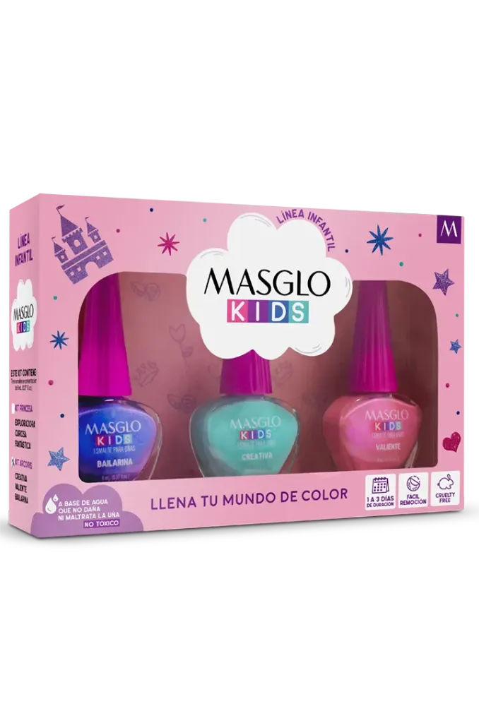 Kit Esmalte Kids Masglo