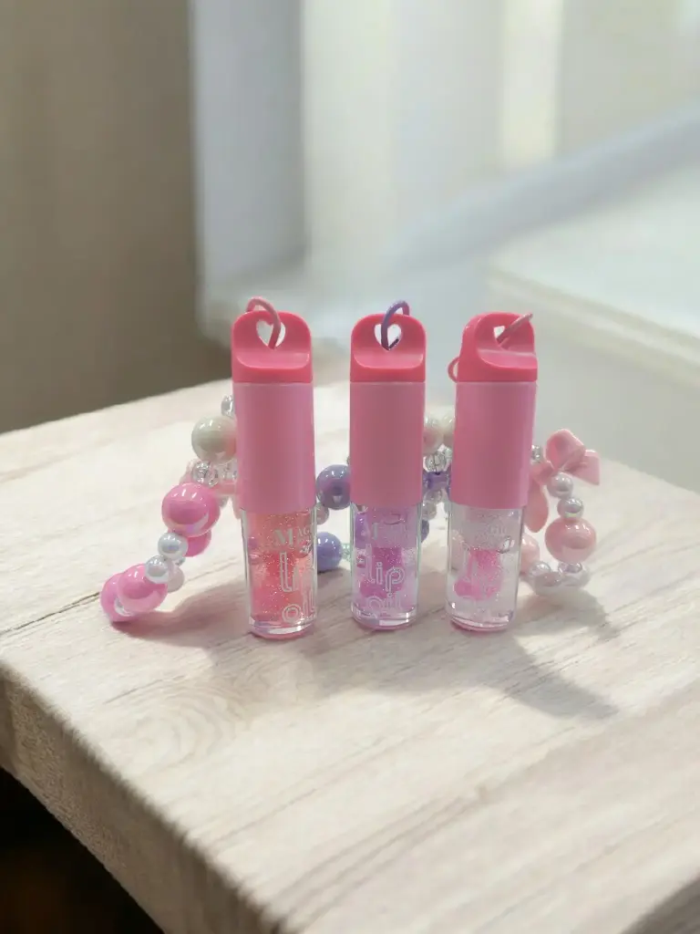 Lip Gloss  Escarchado  Llavero Moño 