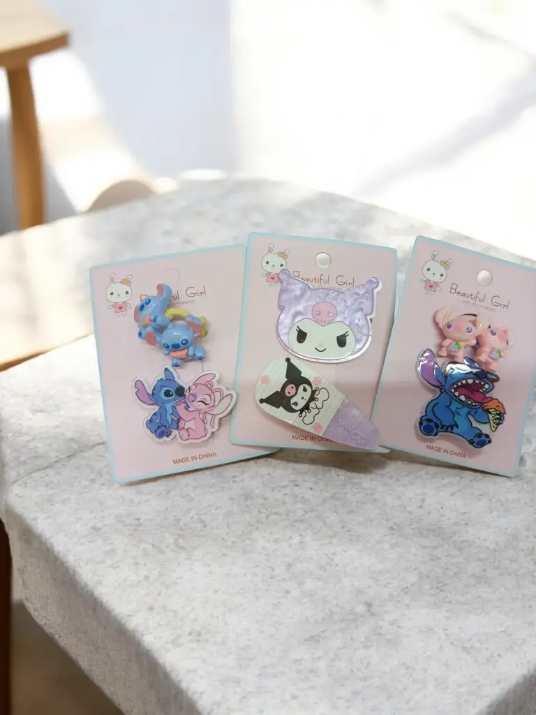 Carton Pinza  Grande Y Moñitas Stiks Duo Kuromi 