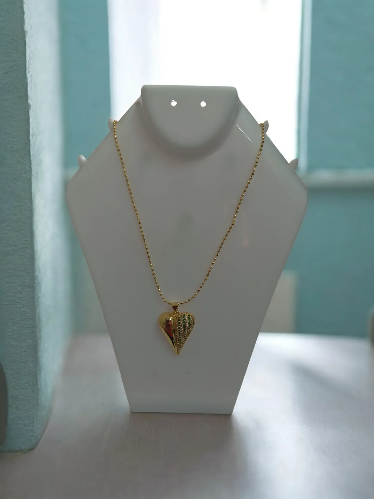 Cadena corazon Mitad Diamantes