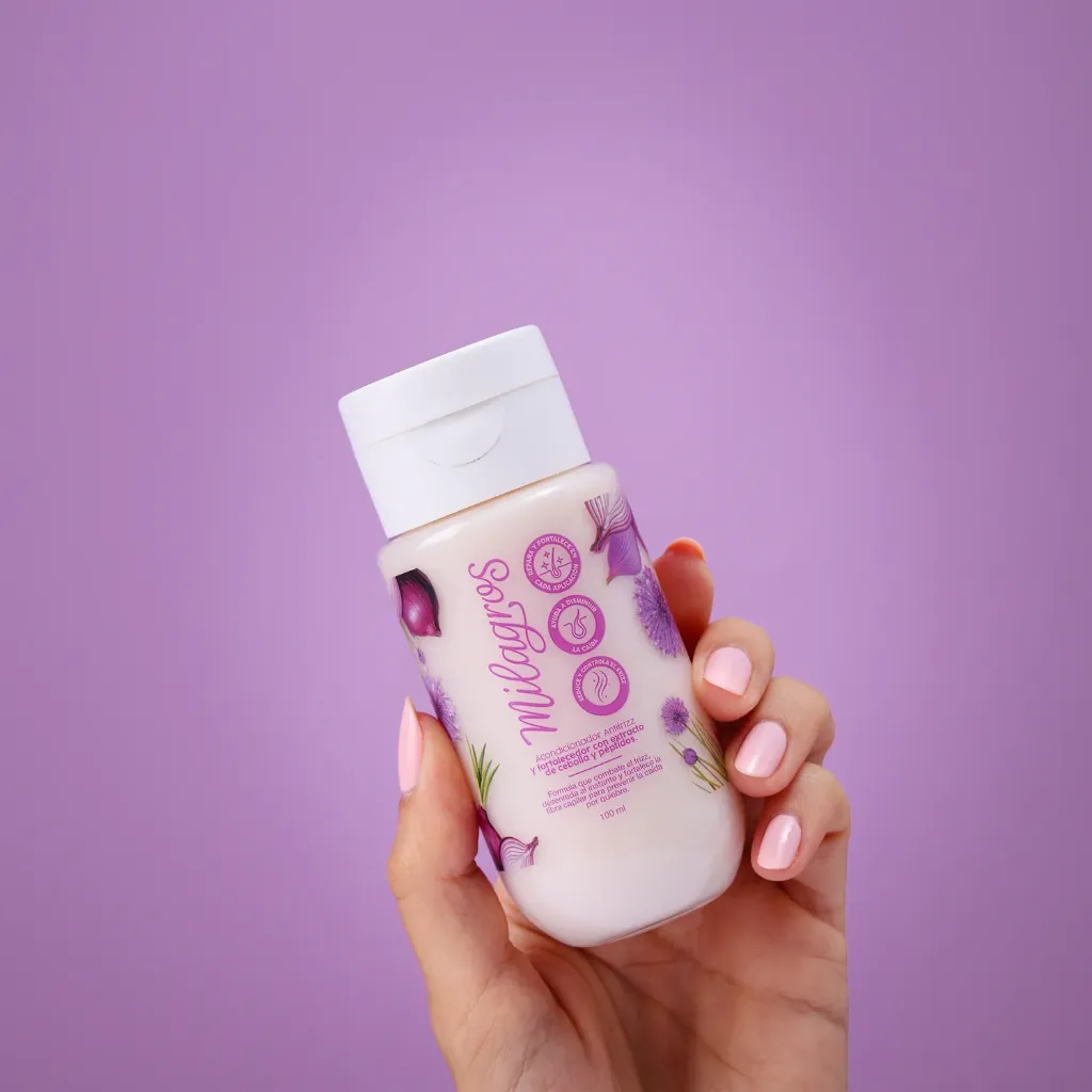 [7709609086141] Acondicionador Antifrizz y Fortalecimiento Con Extracto De Cebolla y Peptidos de Milagros Mini 100 ml