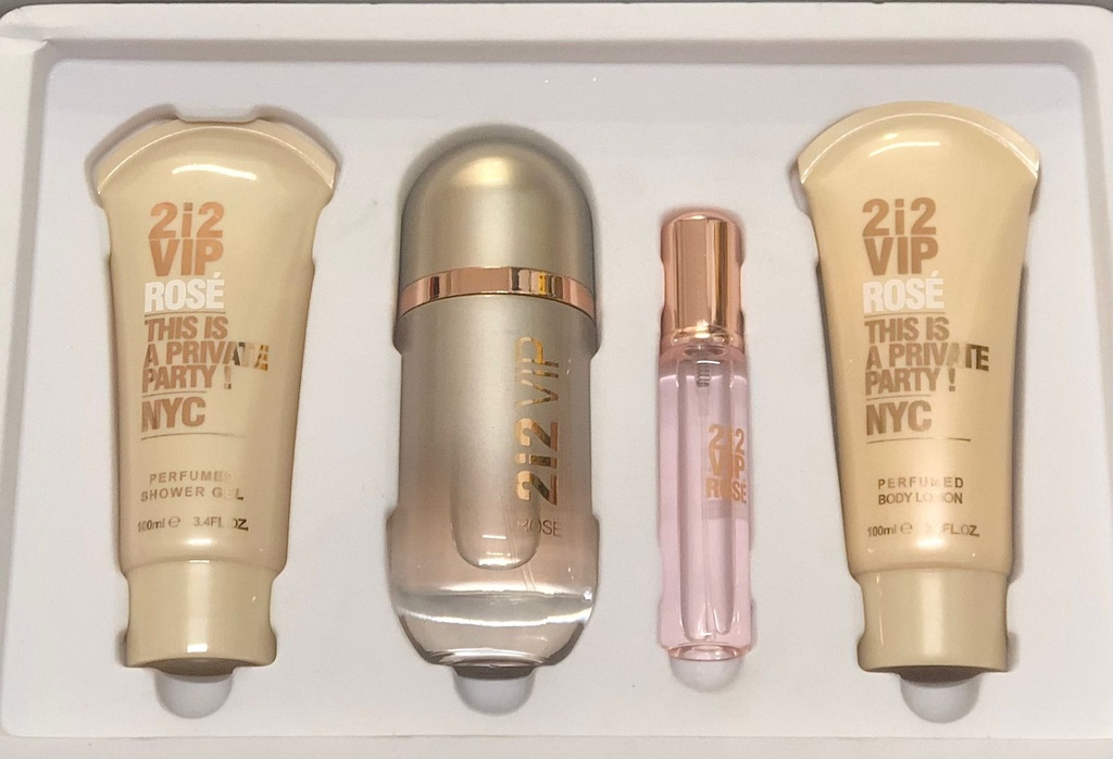 Kit Corporal Importado Replica 1.1 VipWoman -Perfume 75 ml, Perfume De Bolsillo, Gel de baño 100ml,  y Crema corporal 100ml.