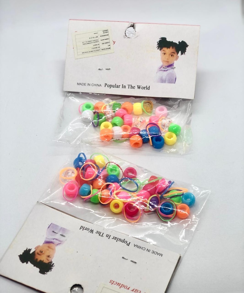 [MF16014] Paquete Chaquiras y Cauchos Surtidos New Fashion