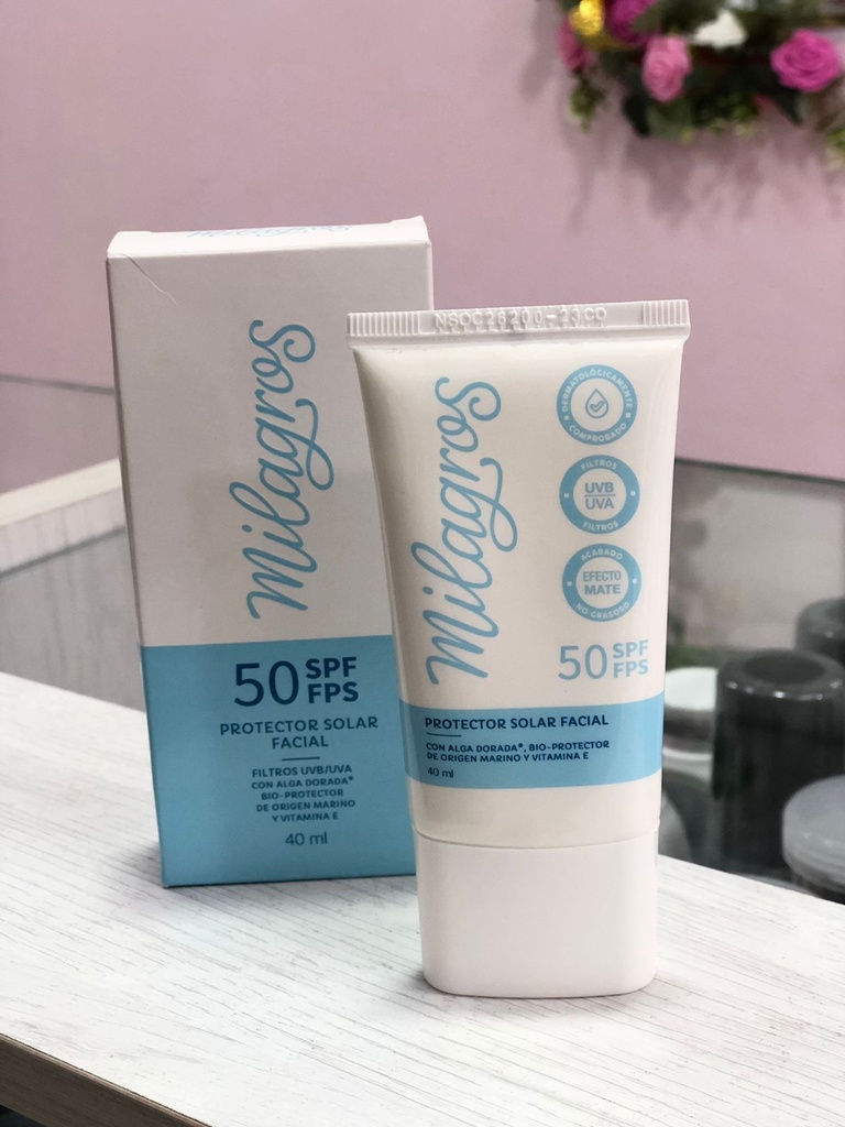 Protector Solar Milagros Sin Color 50 FPS 40 ml