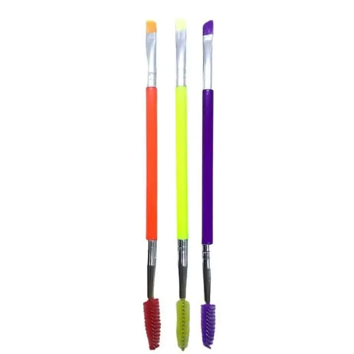 Brocha +Cepillo de pasta doble para Cejas