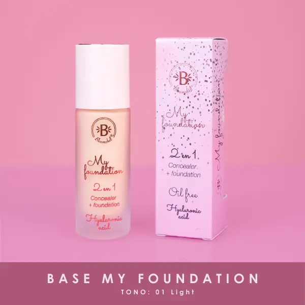 [6974482524689] Base My Foundation 2 en 1 Bloomshell (01 Light)
