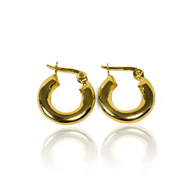 Candongas Acero Inoxidable Tubo Mini Lisas