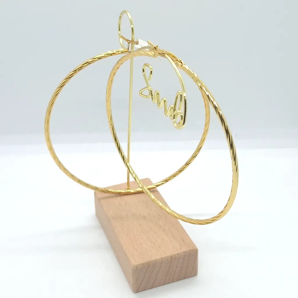 Candongas Grandes Doradas 7,5cm