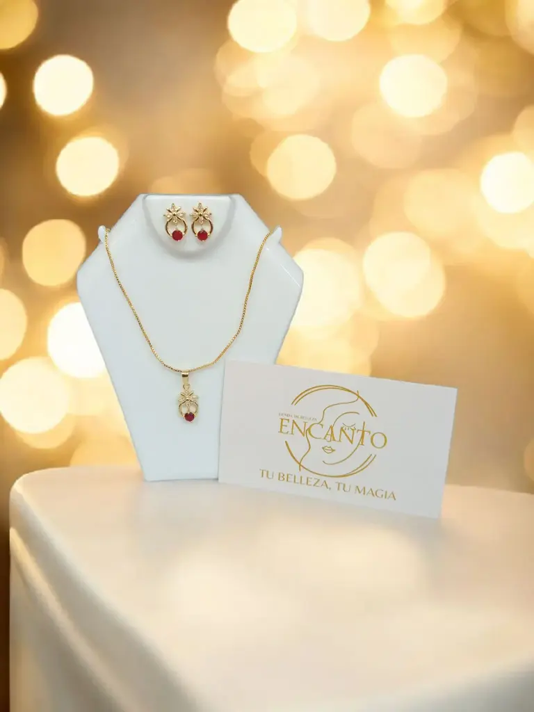 Set Encanto Rubí Dorado