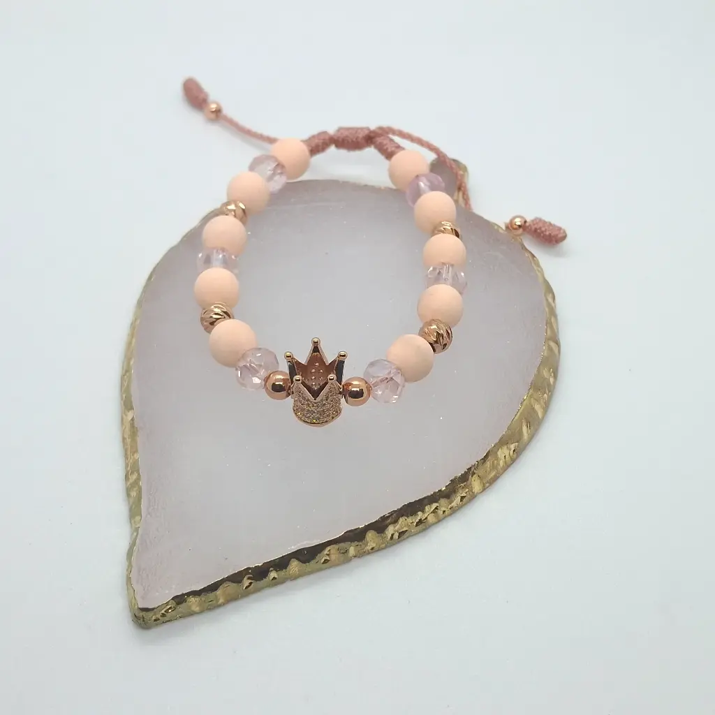 Pulsera Neopreno Murano 8mm Dije Corona