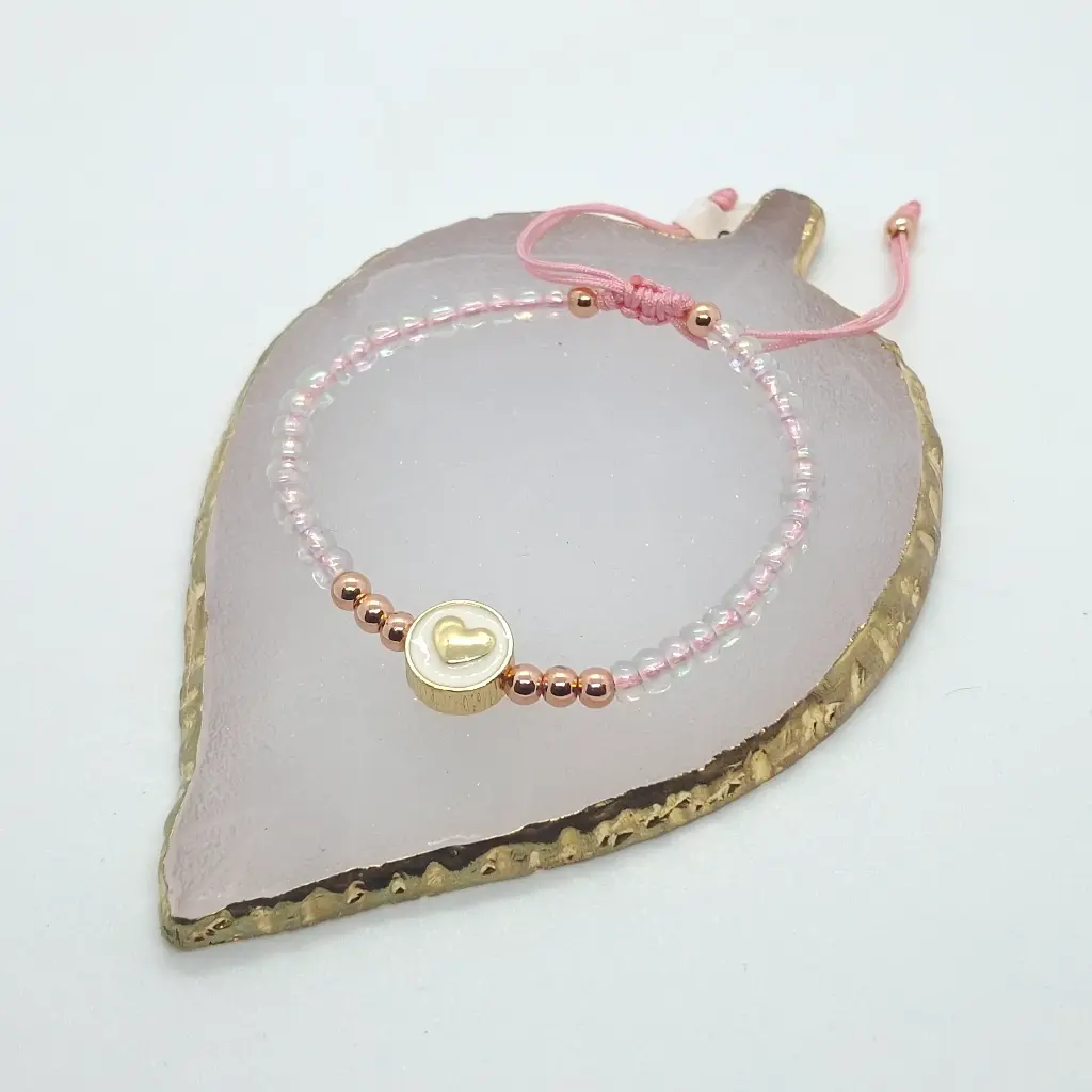 Pulsera Chaquira Dije Corazon
