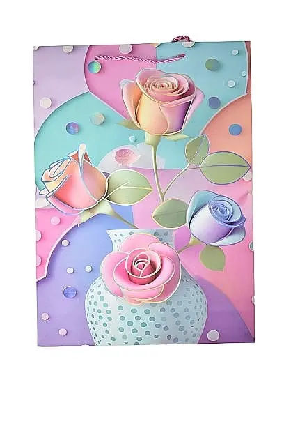 [6985300203013] Bolsa Regalo Decoradas Diseño flores