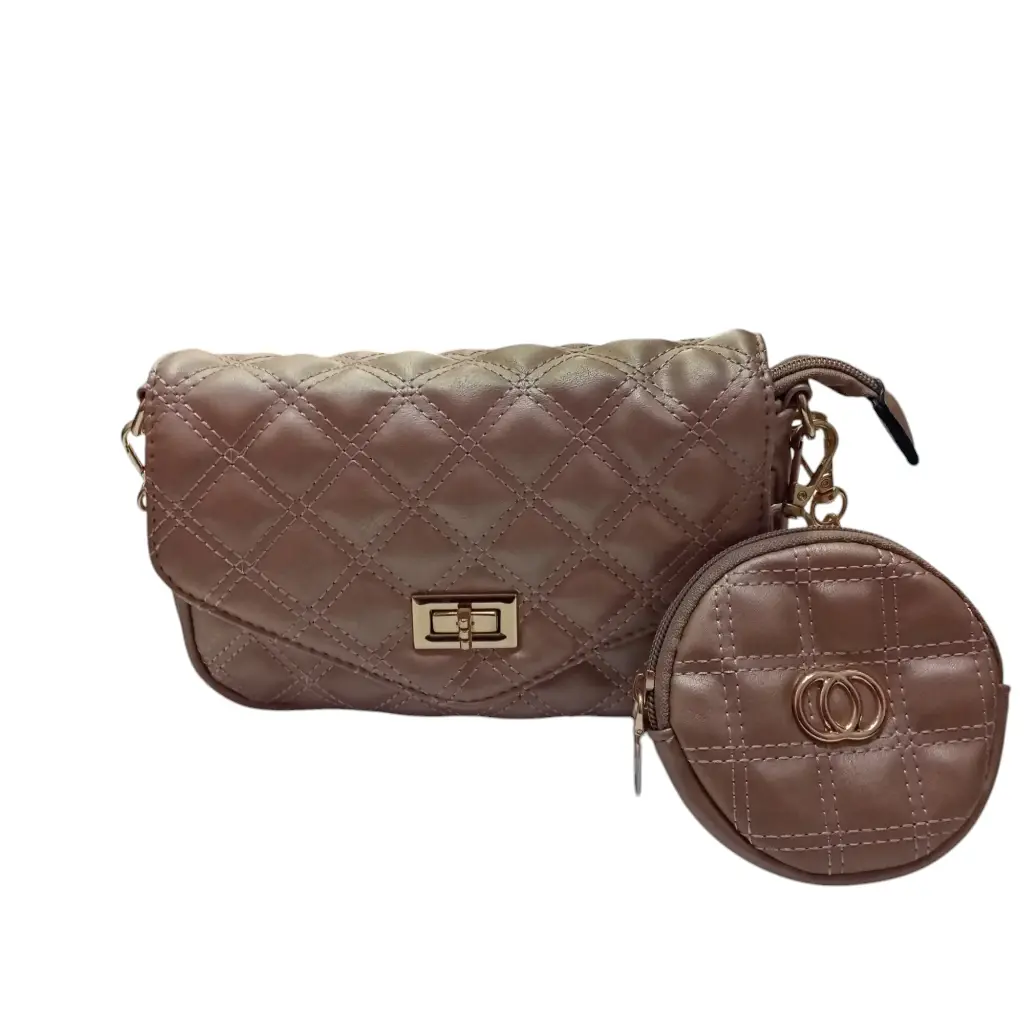 Bolso Carriel Palo Rosa Con Monedero Mujer 513