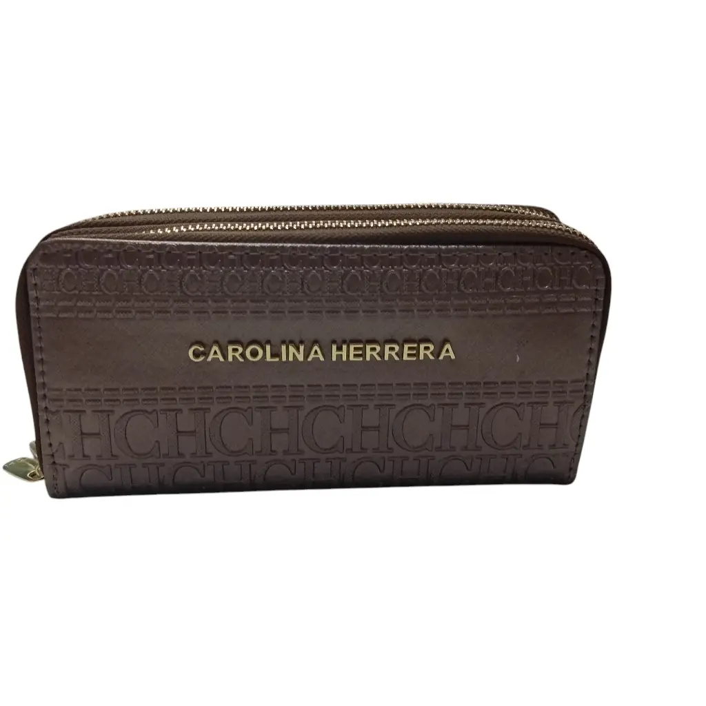 Billetera Grande Champaña Dos Cierres Carolina Herrera Mujer