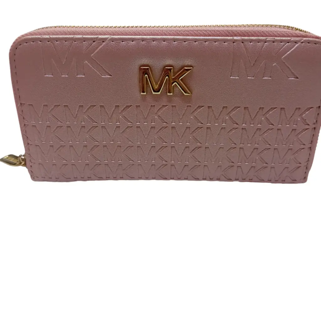 Billetera Grande Palo Rosa Un Cierre Michael Kors Mujer