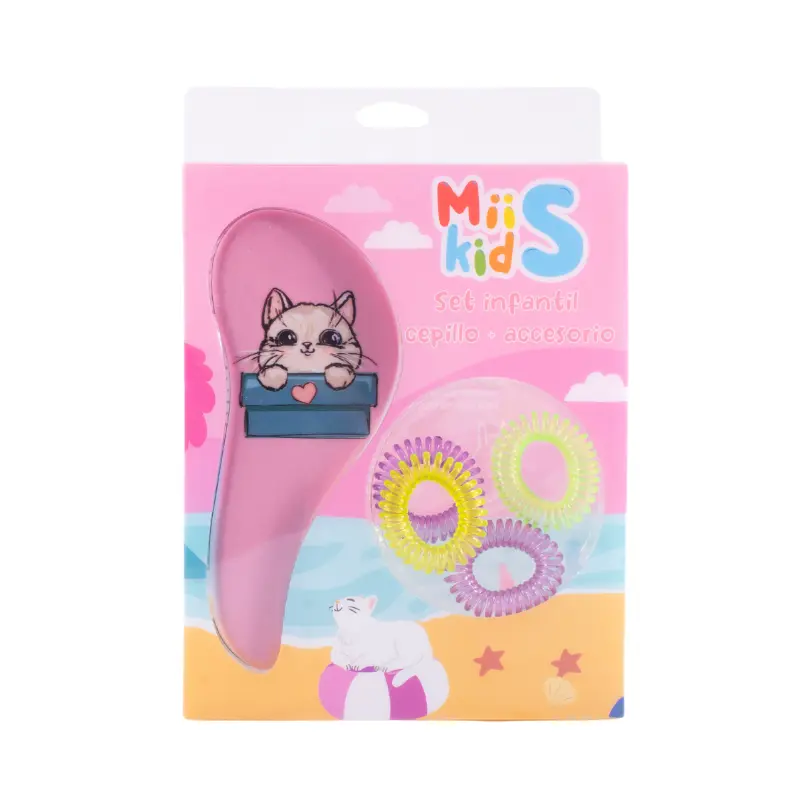 Set De Cepillo Con Moñas Gatito Miis Kids