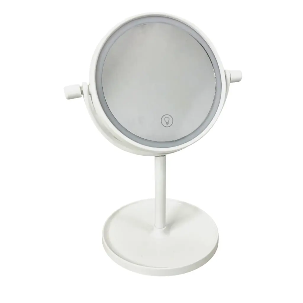 Espejo Blanco Base Con Luz