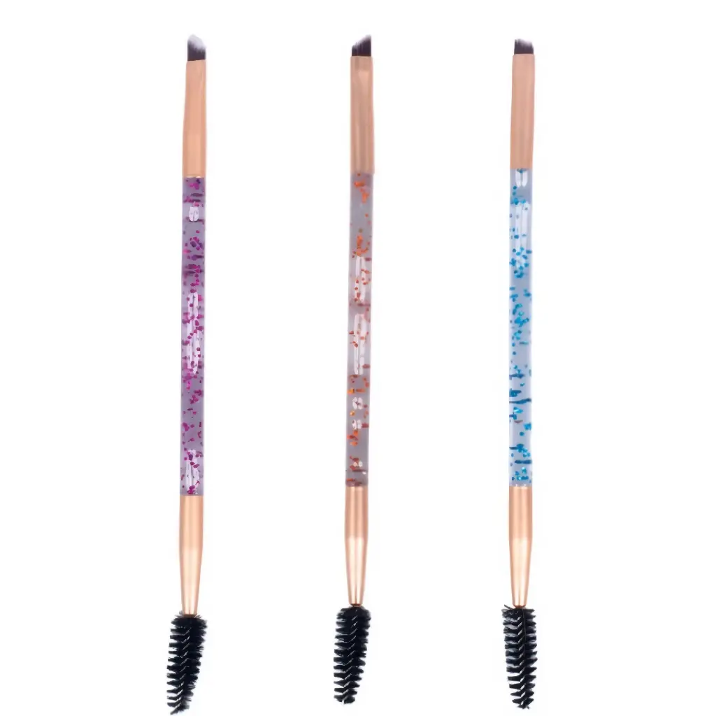 Brocha Para Cejas 2 En 1 Colores Escarcha