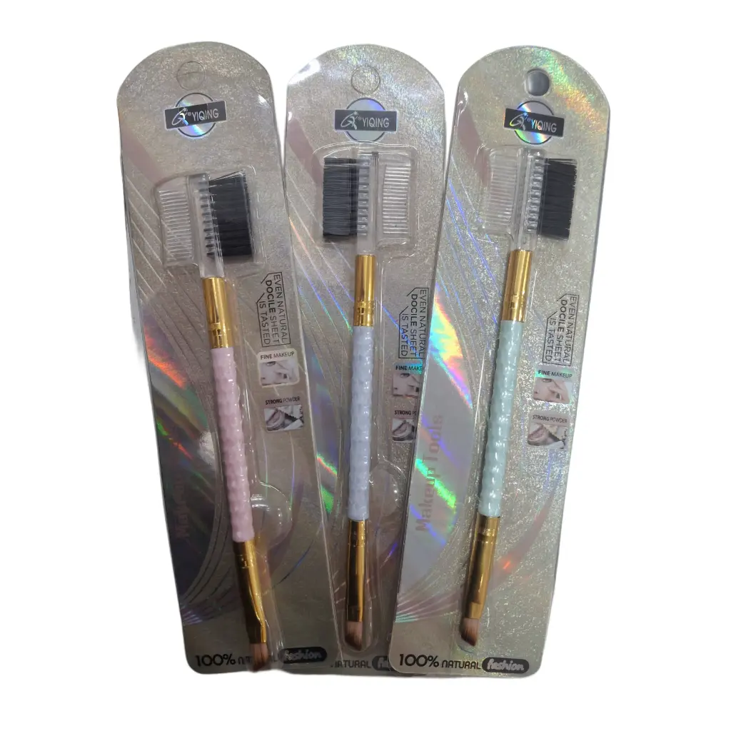 Brocha Para Cejas 2 En 1 Colores Pastel