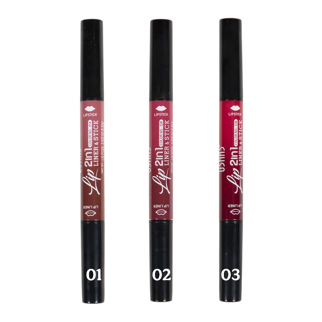 Lápiz Delineador Labios 2 en 1 Ushas