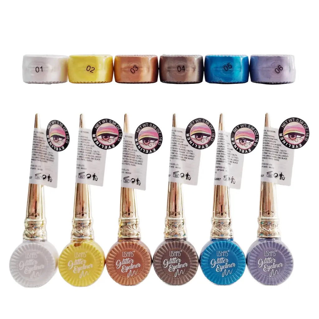 Delineador con Glitter Ushas Pearl Mixed