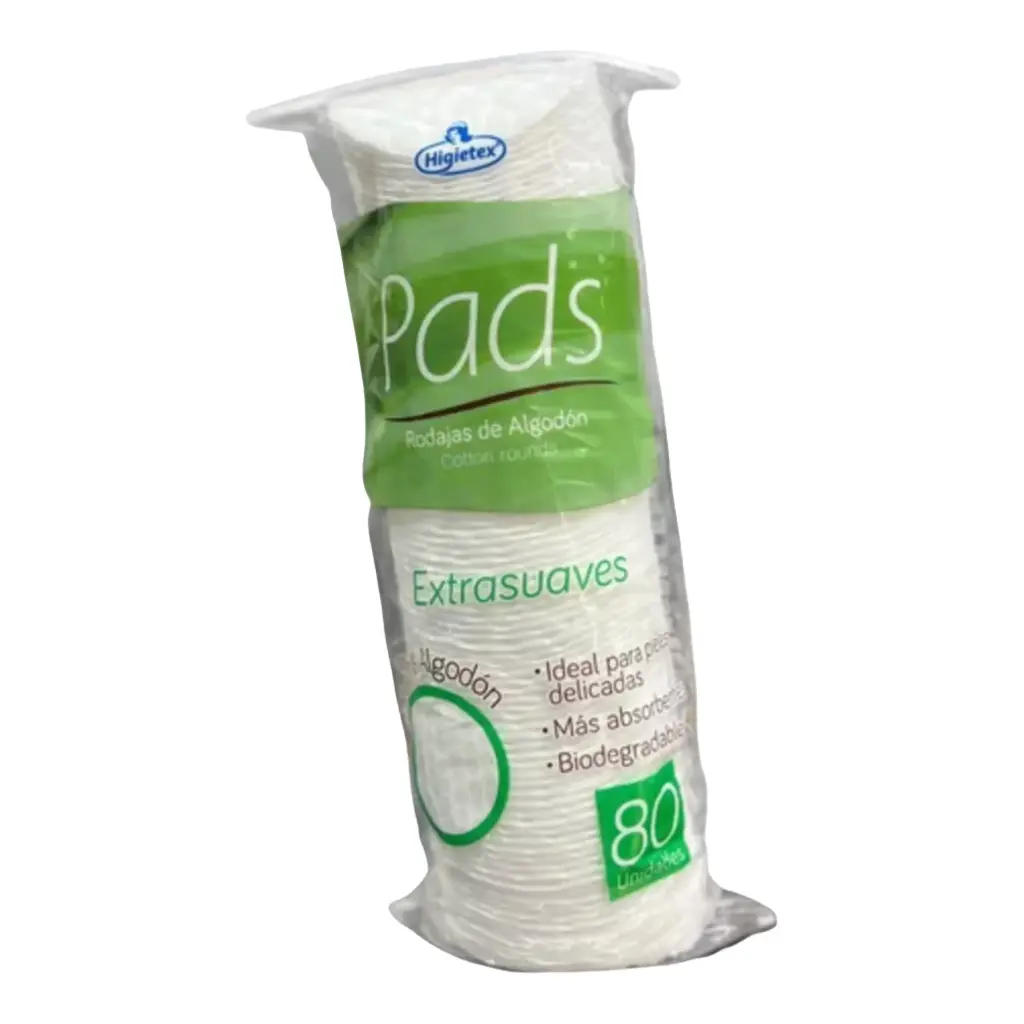 Pomos De Algodón 80 Unidades Higietex