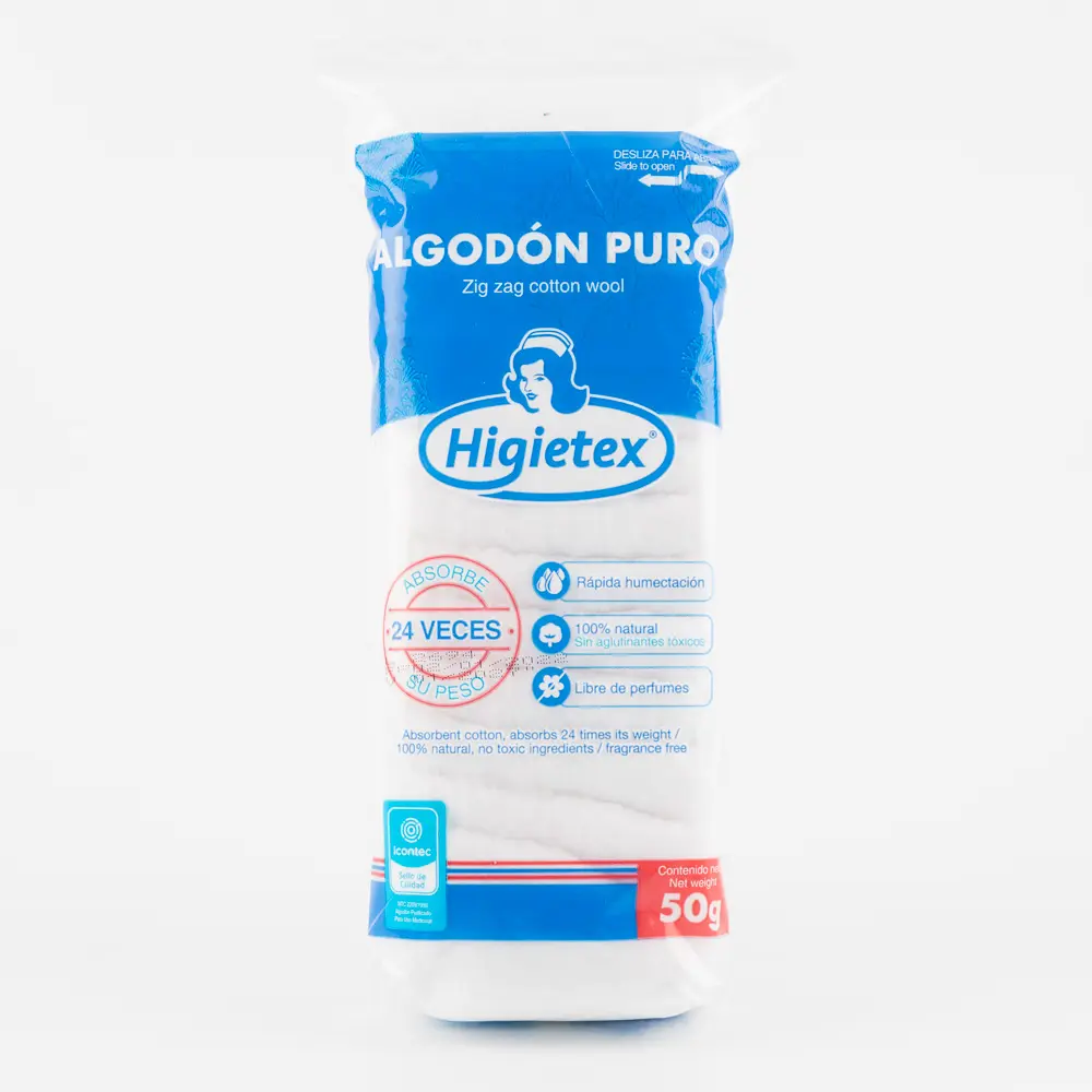 [ENC0000000000243UÑA] Algodón Puro Higietex 50g