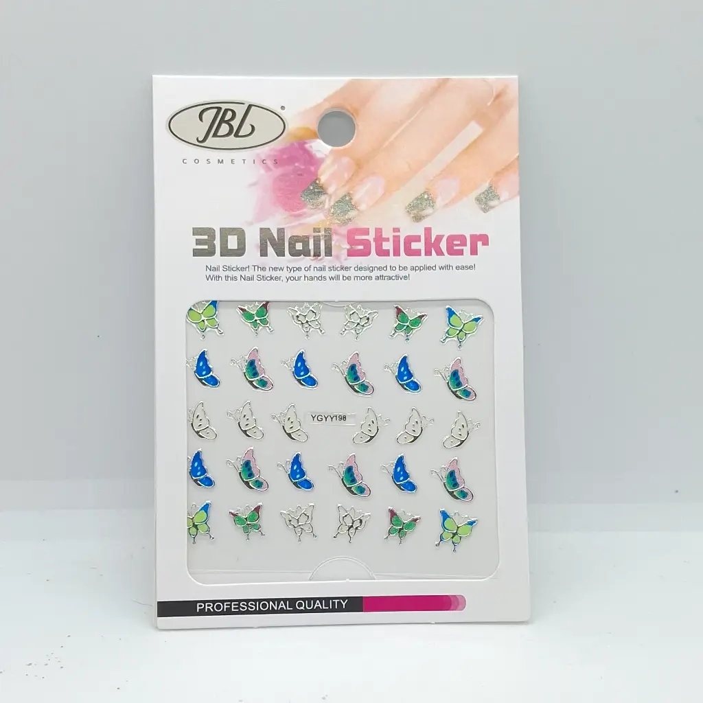 JBL Stickers Para Uñas 3D Nail Mariposas