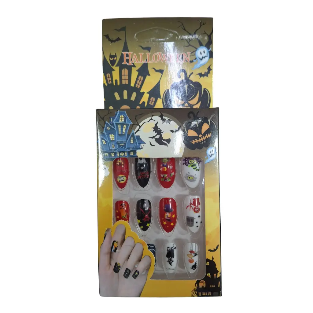 Uñas Postizas Decoradas Halloween Fancy Nail Set