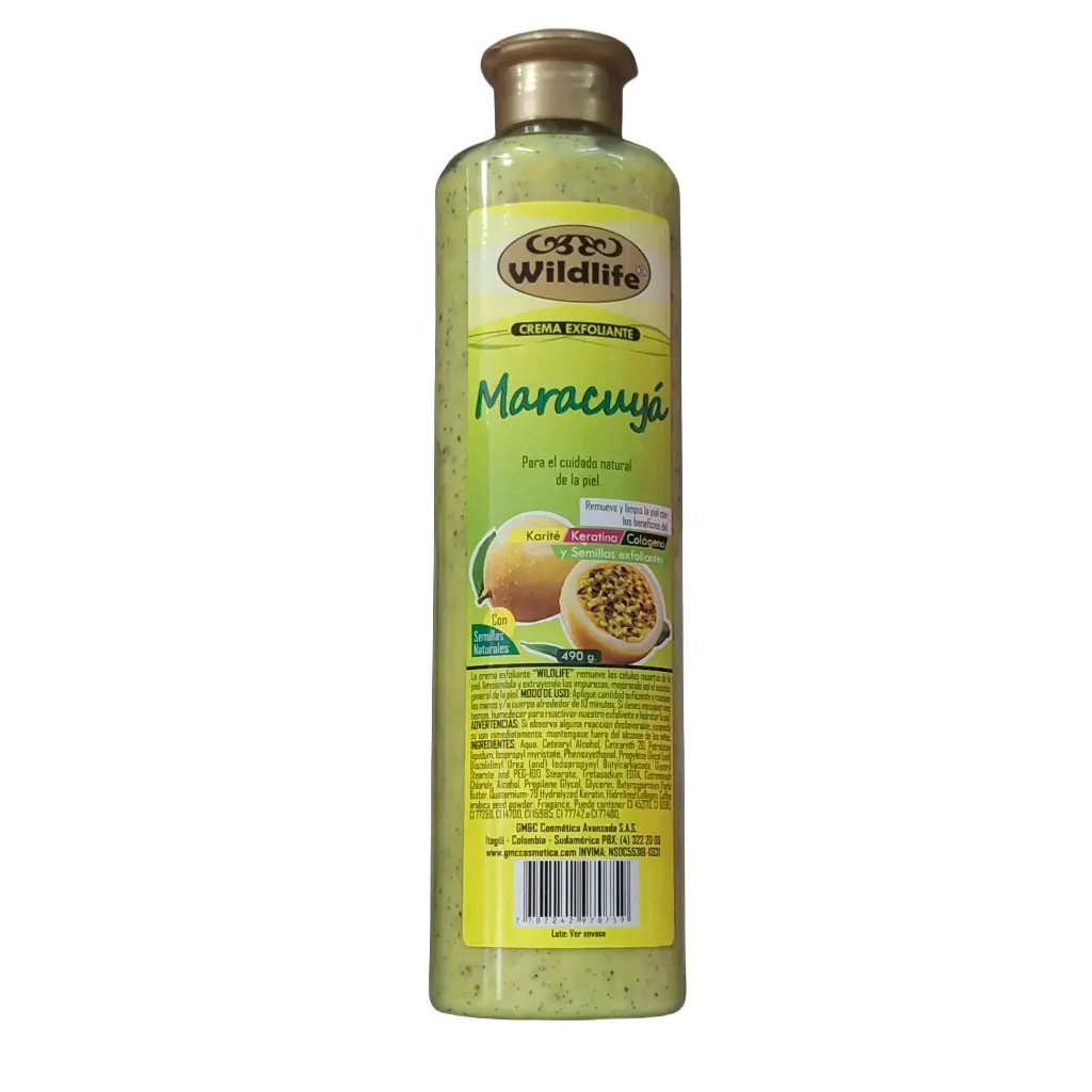 Crema Exfoliante Wildlife 490 (Maracuyá)