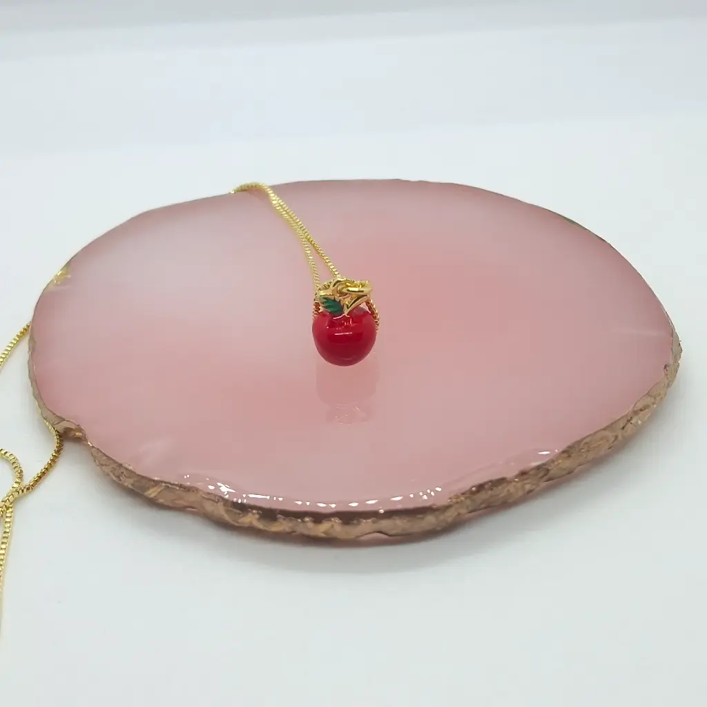 Cadena Con Dije Manzana Roja